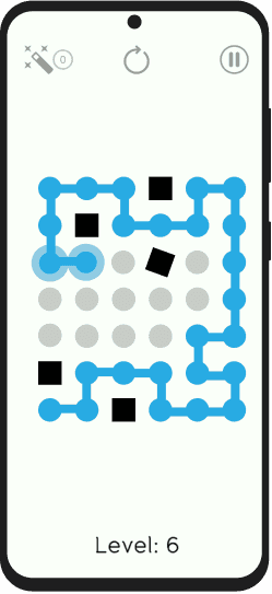 Game with blue dots